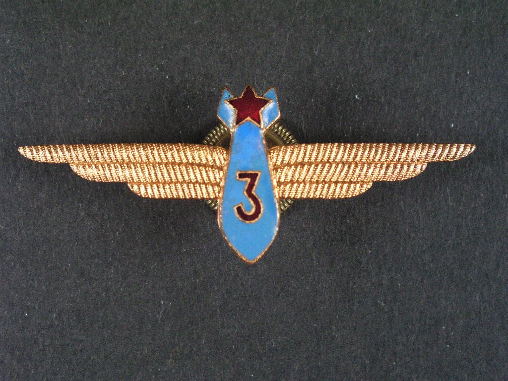 Odznak letovoda 3.tř. 1954-68. tmavomodrý smalt