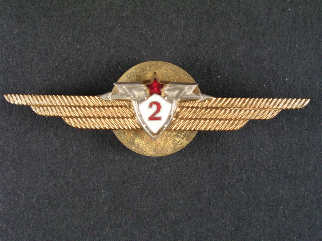 Odznak třídního specialisty letectva 1954-68. Palubní radista 2tř. č.074