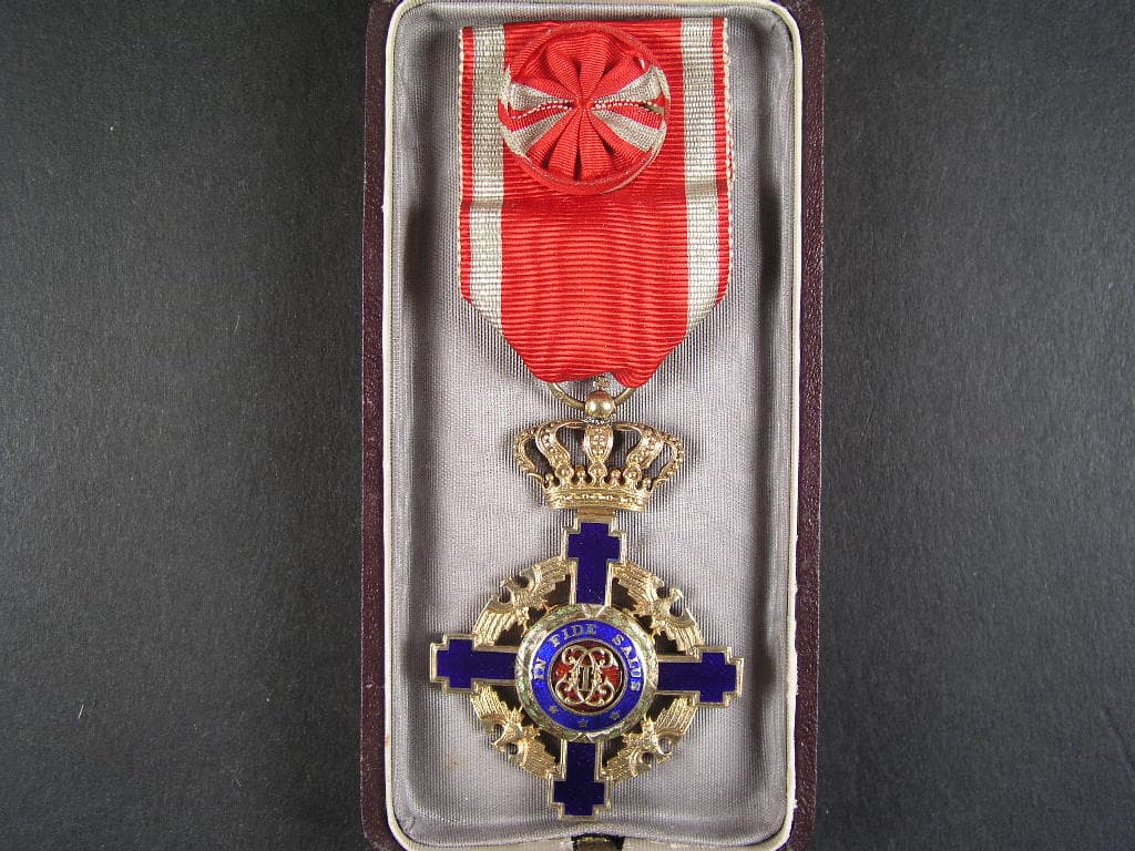 Řád Rumunské hvězdy, důstojník, civilní skupina, typ IIa 1932-1947, původní etue
