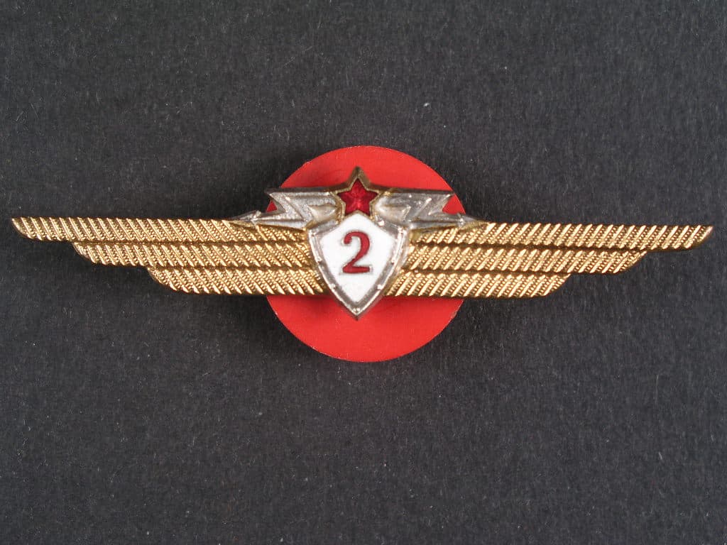 Odznak třídního specialisty letectva 1954-68. Palubní radista 2tř., č.301
