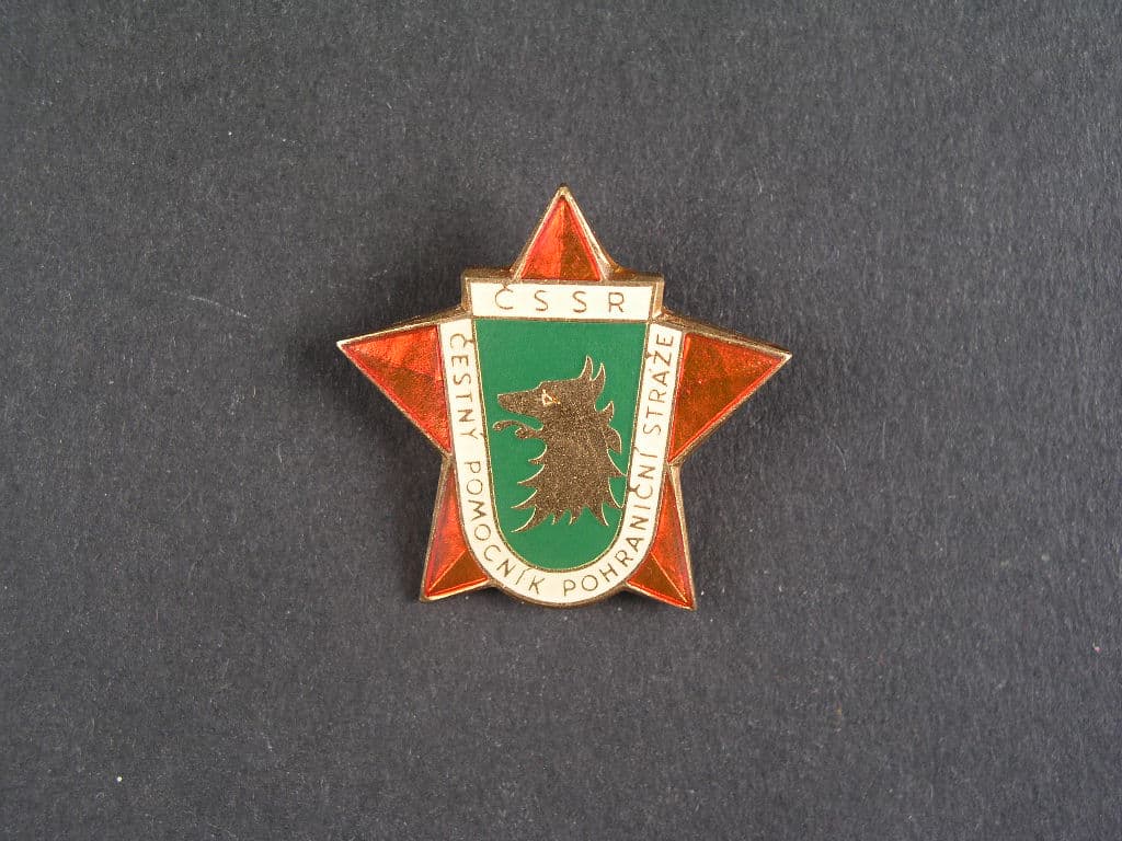 Odznak čestný pomocník pohraniční stráže, starší provedení, výrobce M.K.