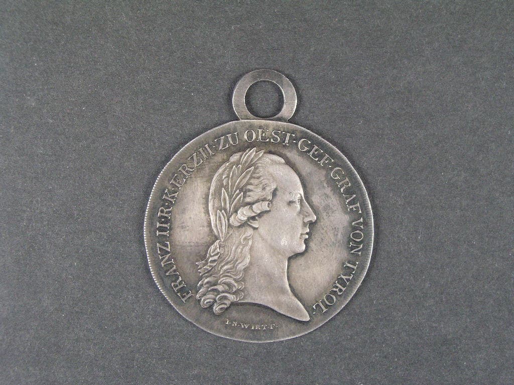 Stříbrná vojenská čestná medaile Tyrolské výzvy 1797, Ag