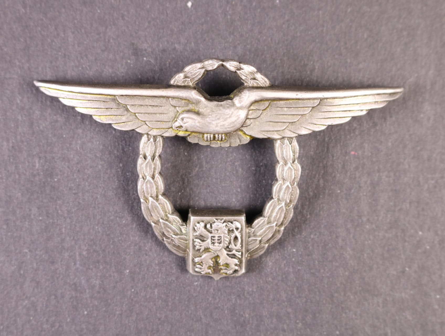 Pilotní odznak pro ČS. sportovní letce z r. 1946 č.783, punc Ag, značka výrobce KK