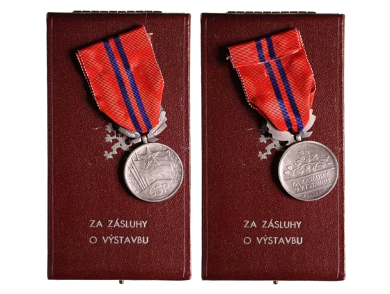 Vyznamenání - Za zásluhy o výstavbu I. vydání 1951-1960 ČSR č.1438, výroba Zukov + etue