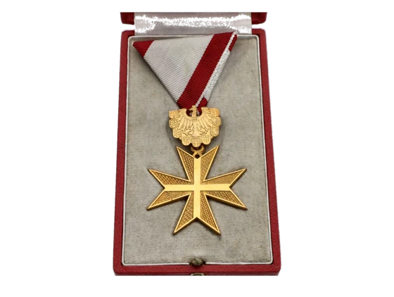 Zlatý záslužný kříž Republiky Rakousko + originální etue