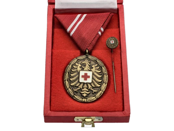 Bronzová záslužná medaile o Rakouský Červený kříž + originální etue