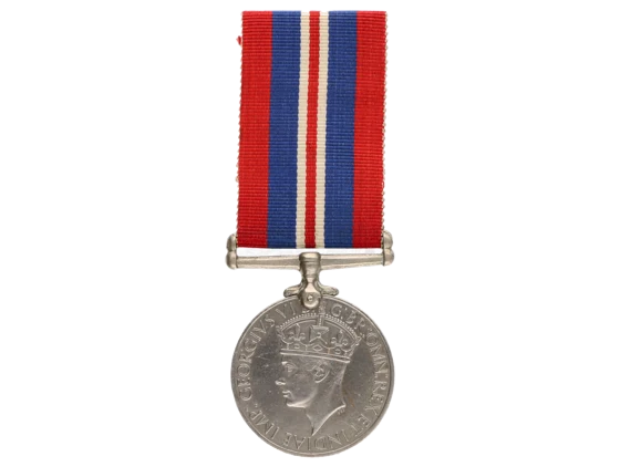 Válečná medaile 1939-45, na hraně opis M17205 J. J. JEFTHA