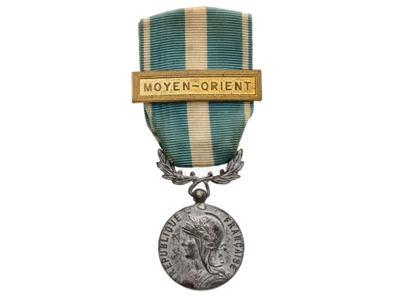 Koloniální medaile, typ 1914-1962, se štítkem MOYEN-ORIENT (střední východ)