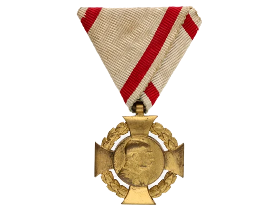 Jubilejní kříž 1908 na původní vojenské stuze