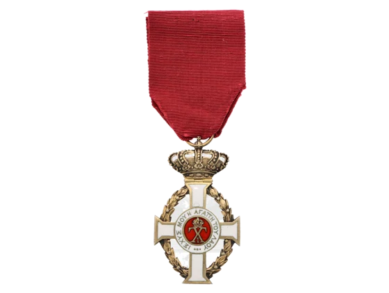 Řád Jiřího I. 4. třídy, rytíř zlatého kříže, stříbro zlacené, smalty, neznačeno, nepuncováno