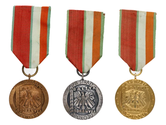 Zlatá stříbrná a bronzová medaile Na stráži míru