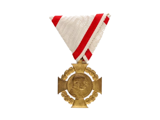 Jubilejní kříž 1908 na původní vojenské stuze