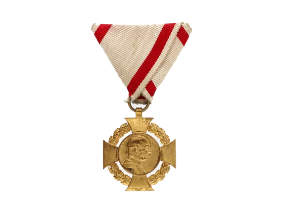 Jubilejní kříž 1908 na původní vojenské stuze